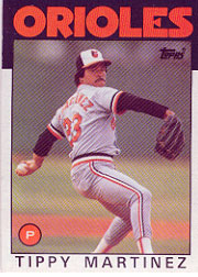 1986 Topps Baseball Cards      082      Tippy Martinez